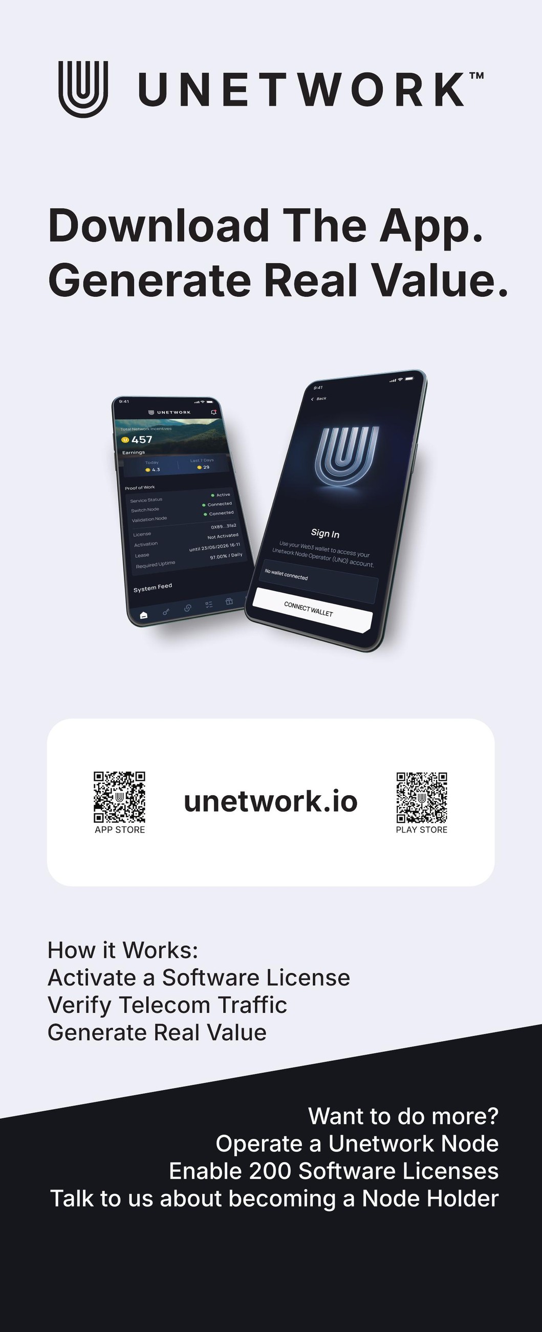 Unetwork pull-up banner
