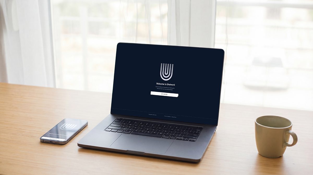 Unetwork welcome on desktop