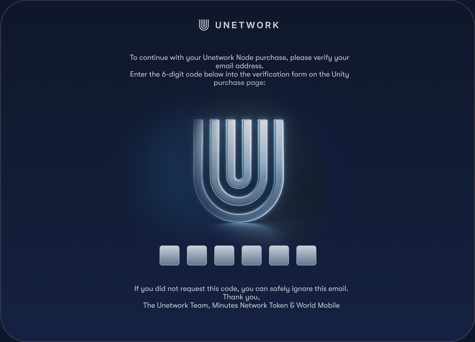 Email verification dark