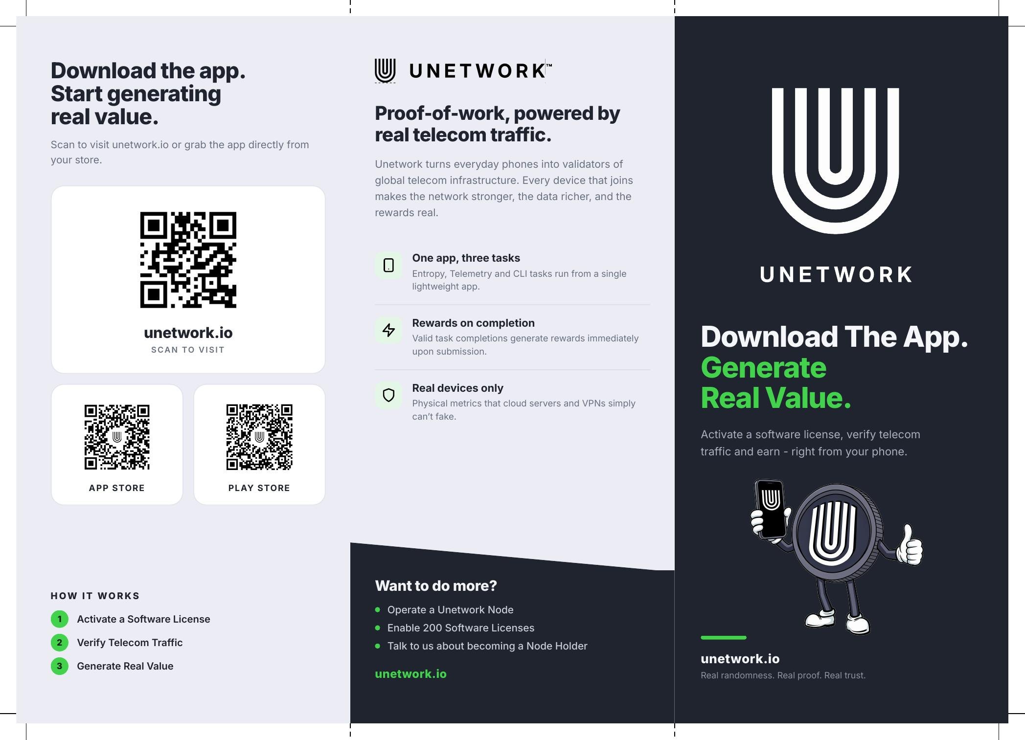Unetwork trifold brochure
