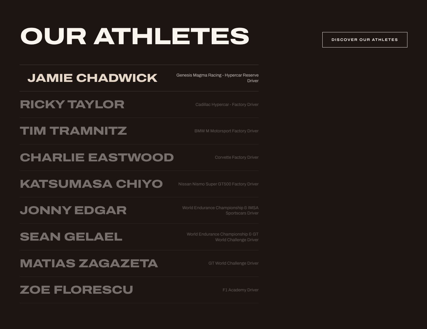 The athletes Fate represents