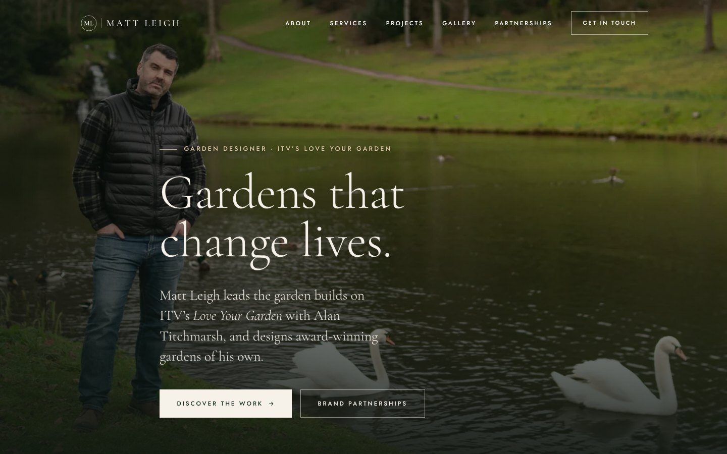 The Matt Leigh website homepage