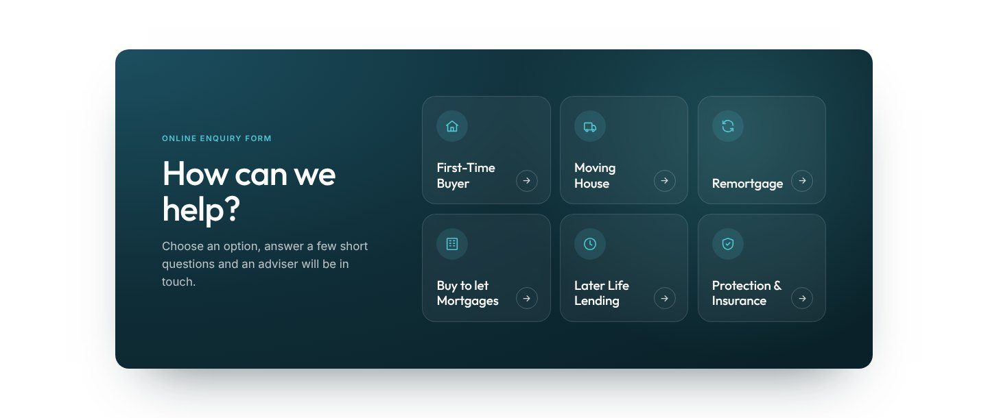 The How can we help? finder
